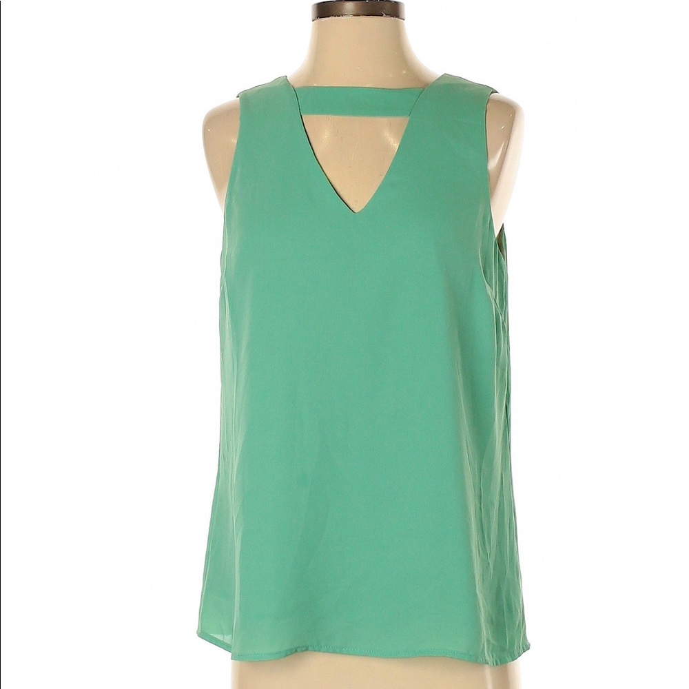 Tinley Road Women Green Sleeveless Blouse S